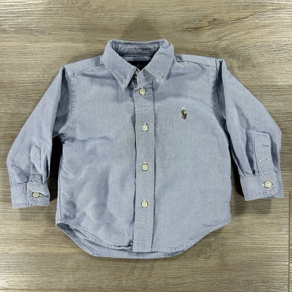 Ralph Lauren 18M Lot Of‎ 2 Oxford And Plaid Button Down Classic Preppy